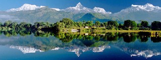 पोखराबाट देखिएको दृश्य