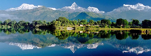 पोखराबाट देखिएको दृश्य