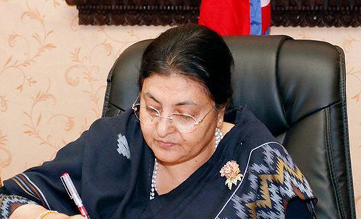 राष्ट्रपति भण्डारीद्वारा संवैधानिक परिषदसम्बन्धी नयाँ अध्यादेश जारी