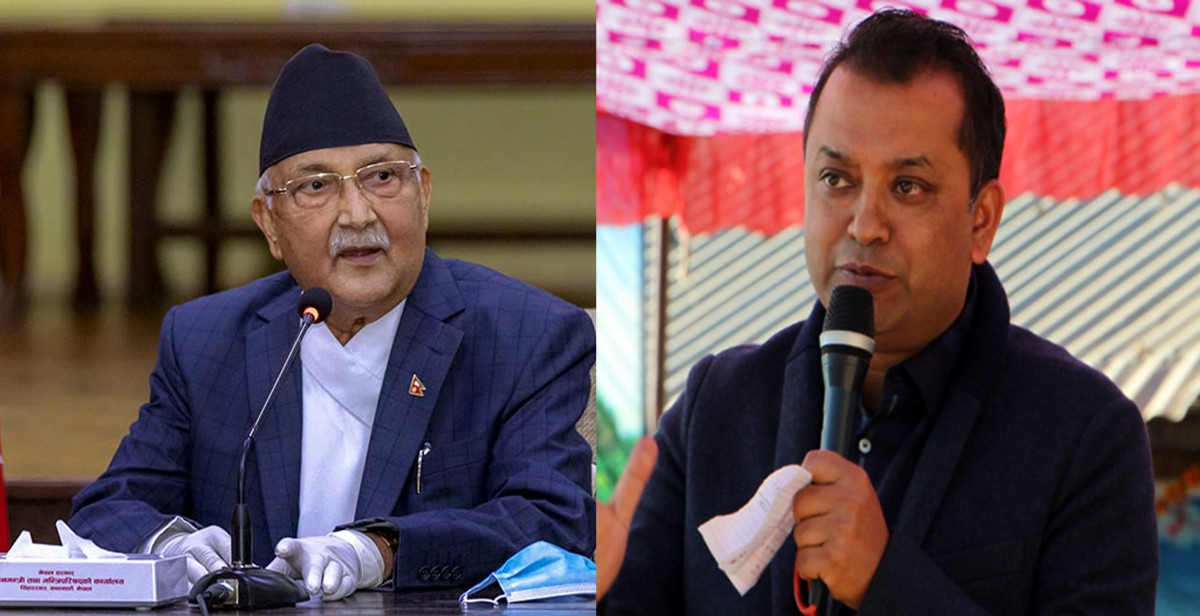 प्रधानमन्त्री ओलीले बेसारपानी खान उर्दी गर्दागर्दै संसदमा गगनले थचारिने गरि ओलीलाई दिए दनक