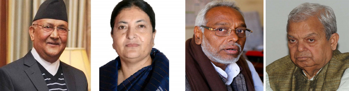 ओलीसँगको भेटवार्ता पछि महन्थ र राजेन्द्र पुगे शीतल निवास