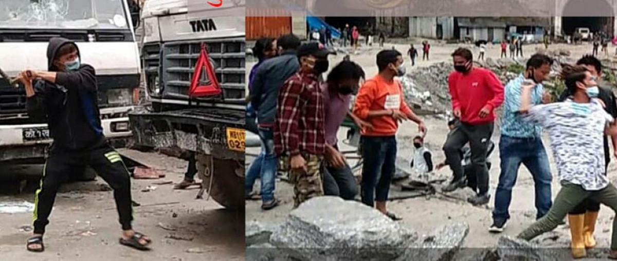 कामदारको मृत्यु भएपछि अरुण तेस्रोमा तोडफोड