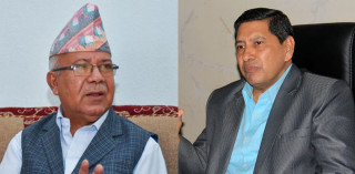 माधव नेपाल र नारायणकाजी श्रेष्ठबिच  एक घण्टा छलफल