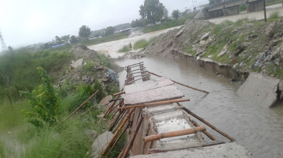 गाइघाट बजार बाढीको उच्च जोखिममा