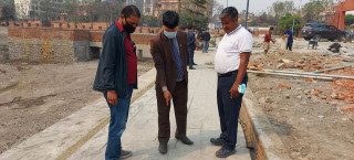 कमलपोखरीको निरीक्षणमा प्रमुख शाक्य ८५ प्रतिशत काम सम्पन्न, पोखरीमा २० लाख लिटर पानी भरियो