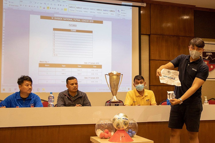 राष्ट्रिय ए डिभिजन फुटसल लिगको ड्र सम्पन्न, बिजेताले १० लाख पाउने