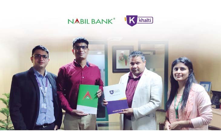 नबिल बैंक र खल्तीबीच सहकार्य, मोबाइल बैंकिङबाट खल्तीमा पैसा लोड गर्न मिल्ने