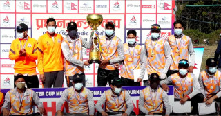 प्रधानमन्त्री कप क्रिकेटः पुलिसलाई हराउँदै एपीएफले जित्यो  कपको उपाधि