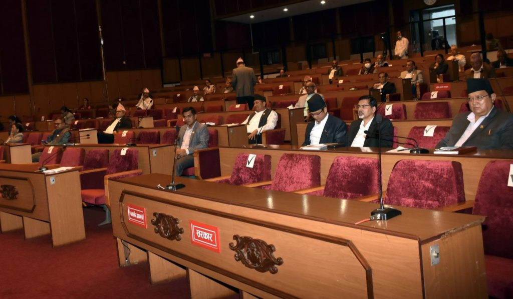 विनियोजन विधेयकमाथि विचार गरियोस् भन्ने प्रस्ताव बहुमतले स्वीकृत