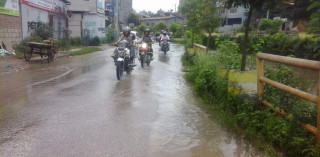 ढल फुटेर जलमग्न बन्यो धोबीखोला कोरिडोर