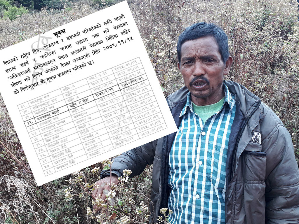 किन जिउँदा मटेलीलाई सरकारले राख्यो शहीदको सूचिमा ?