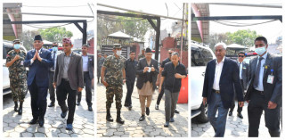 ओलीलाई भेट्न प्रधानमन्त्री प्रचण्ड, सभामुख घिमिरे र देउवा बालकोटमा