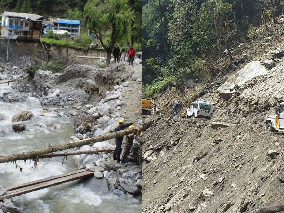 वर्षायामको सुरुआतसंगै मनाङमा बढ्न थाल्यो जोखिम, सडक सञ्जाल टुट्दै