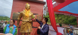 गोरखामा प्रथम सहिद लखन थापाको सालिक अनावरण 