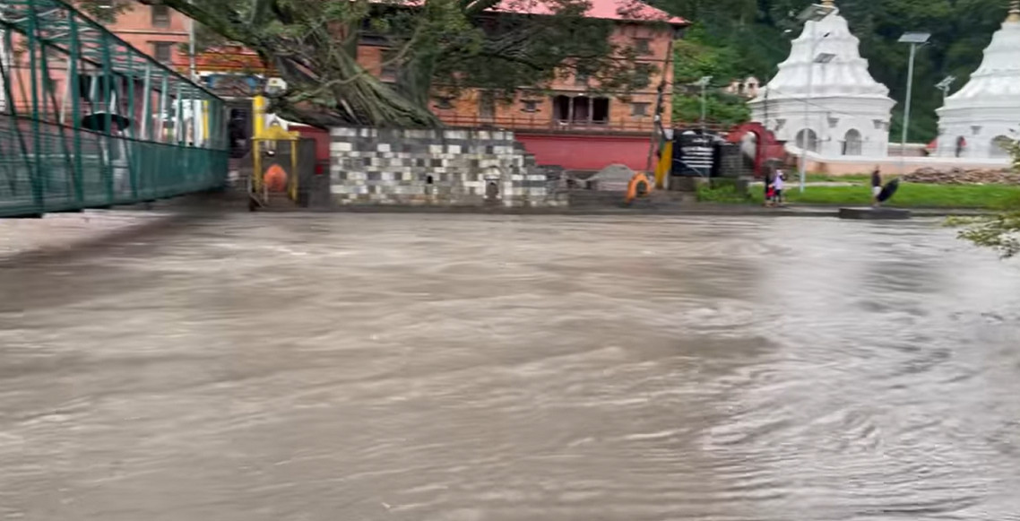 अबिरल वर्षाका कारण काठमाडौँका विभिन्न क्षेत्र जलमग्न