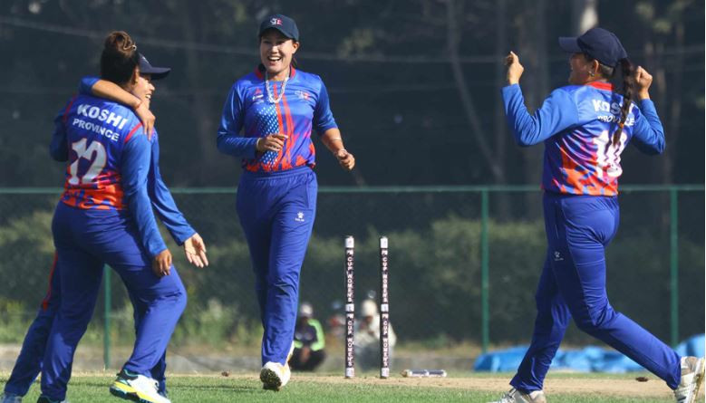 प्रधानमन्त्री कप महिला राष्ट्रिय क्रिकेट : कोशीले  हरायो गण्डकी प्रदेशलाई