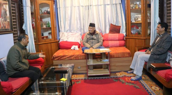 बालकोटमा एमाले अध्यक्ष ओली र विप्लवबिच भेटवार्ता