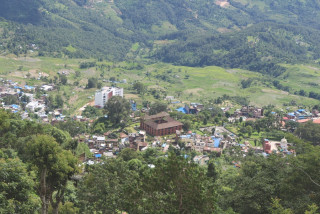 माथिल्लो गोरखा दरबारबाट देखिएको तल्लो गोरखा दरबार