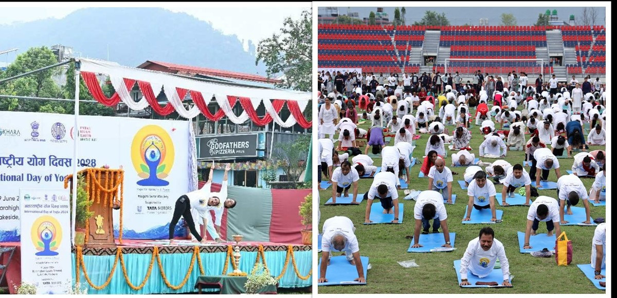 भारतीय दूतावासले मनायो पोखरामा अन्तर्राष्ट्रिय योग दिवस