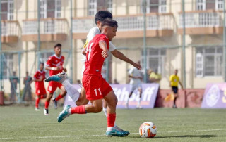 साफ यू-२० च्याम्पियनसिप फुटबल : पहिलो हाफमा नेपाललाई एक गोलको अग्रता