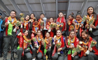 काभा भलिबल क्लब च्याम्पियन नेपाल पुलिस क्लबको भव्य स्वागत