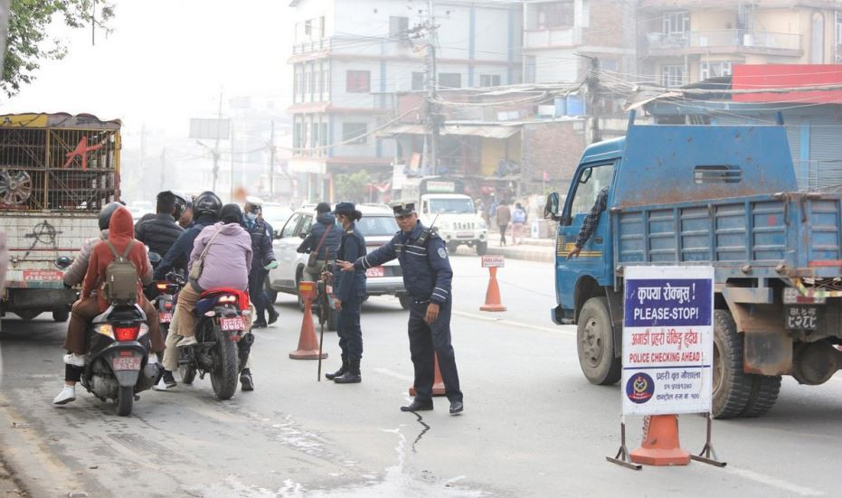 काठमाडौंको  उपत्यकाका १५५ ठाउँमा चेकिङ सुरु