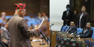 रघुजी पन्त बोल्दा ज्ञानेन्द्र शाही उठेर विरोध गरेपछि संसदमा वादविवाद