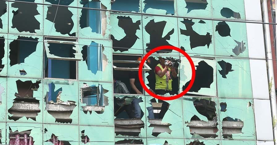 आगो लागेको भवनभित्र यसरी फसेका थिए सुरेश