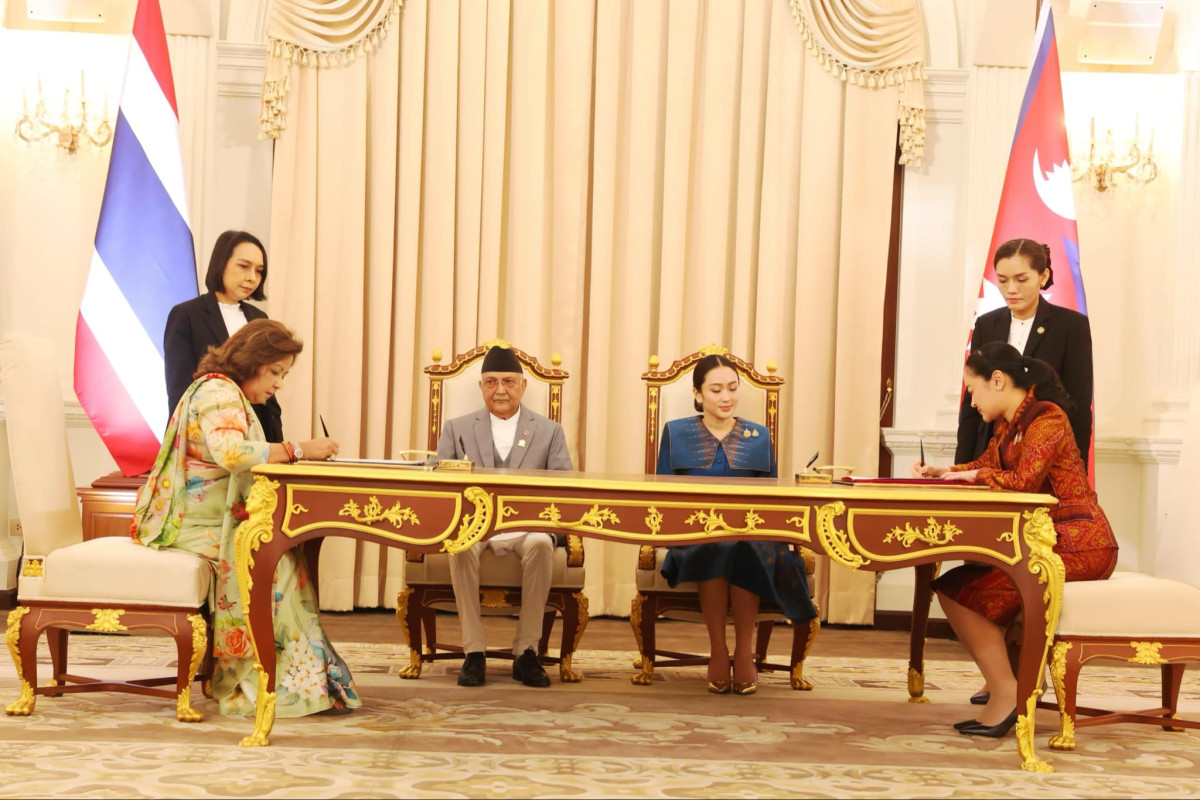 नेपाल र थाइल्यान्डबीच विभिन्न सम्झौतापत्रमा हस्ताक्षर