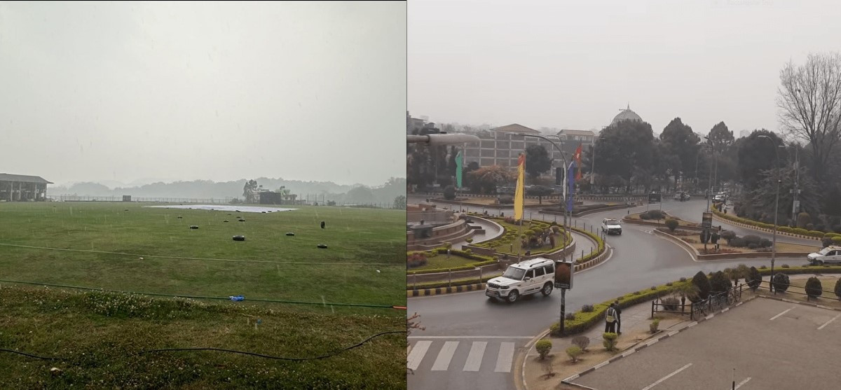 काठमाडौंलगायत देशका विभिन्न भागमा वर्षा,  वायु प्रदूषणबाट राहत मिल्ने आशा