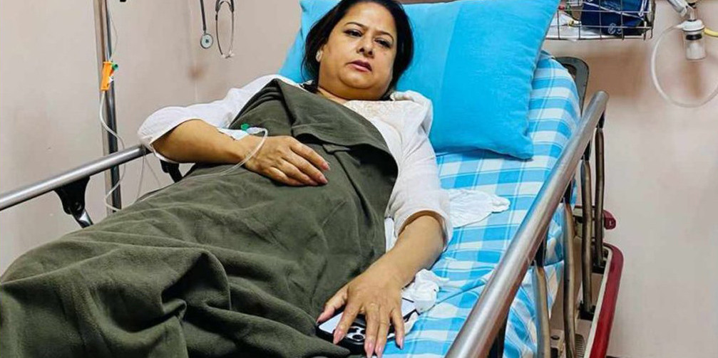 नागरिक उन्मुक्ति पार्टीकी अध्यक्ष रञ्जिता श्रेष्ठ अस्पताल भर्ना