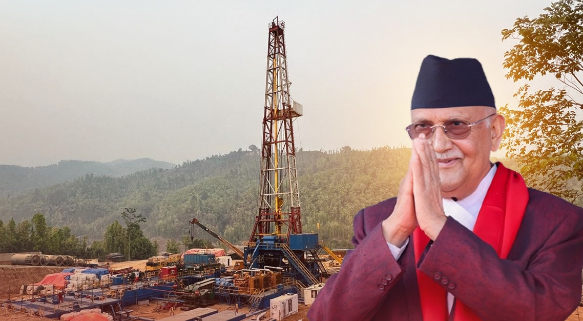 प्रधानमन्त्री ओलीले दैलेखमा मिथेन ग्यासको विशाल भण्डार भेटिएपछि सम्झिए  अन्वेषण गर्दाका क्षण