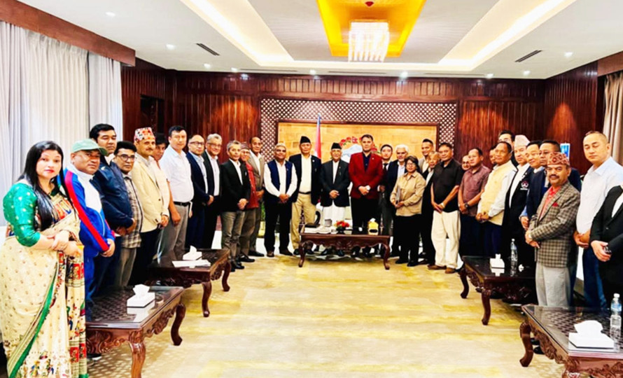नेपाली खेलकुदका स्टेकहोल्डर र प्रधानमन्त्रीबीच भेटघाट