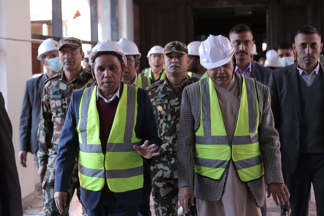 सभामुख घिमिरे र राष्ट्रिय सभा अध्यक्ष दाहालद्वारा नयाँ संसद भवनको अनुगमन (तस्बिरहरु)