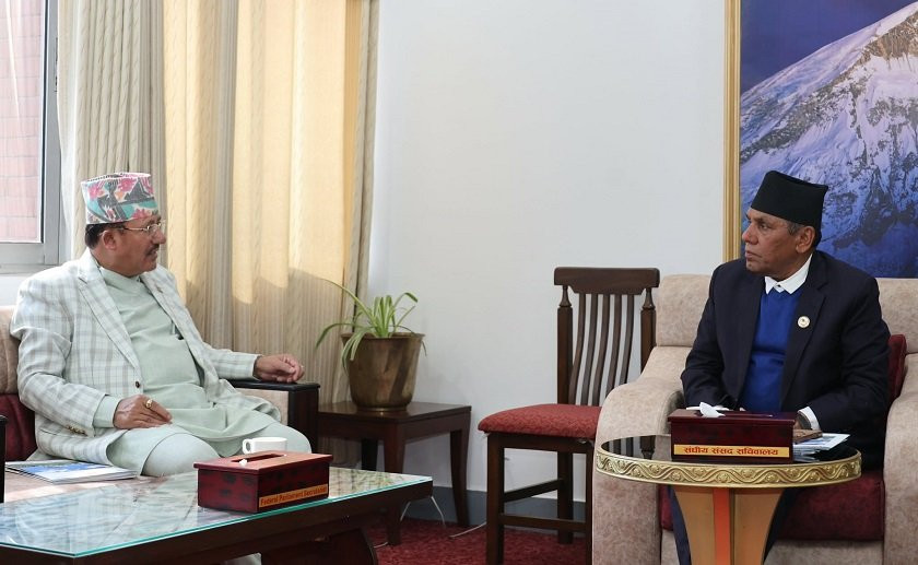 राष्ट्रिय सभा अध्यक्ष र कार्यवाहक प्रमुख निर्वाचन आयुक्तबीच भेटवार्ता