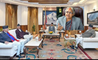 राष्ट्रपतिको पहलमा पहिलो पटक प्रधानमन्त्री कार्की र प्रमुख दलका शीर्ष नेता एकसाथ छलफलमा