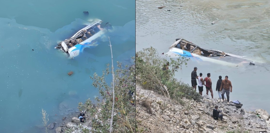 रामेछापको मसानटारमा बस दुर्घटना, ५ जनाको मृत्यु