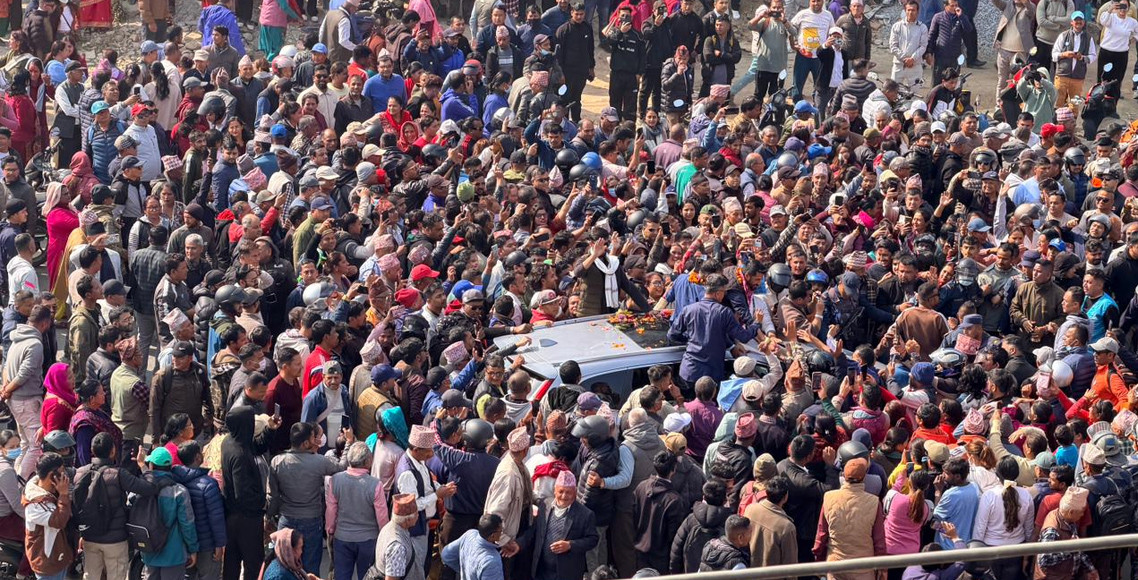 चुनावी प्रचारका लागि पोखरा पुगे रवि लामिछाने