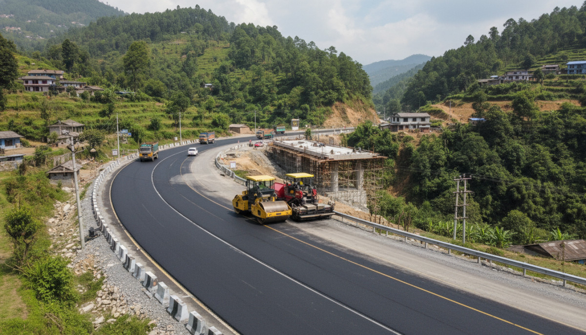 नौविसे-नागढुंगा सडक खण्डको काम अन्तिम चरणमाः ८५ प्रतिशत सम्पन्न