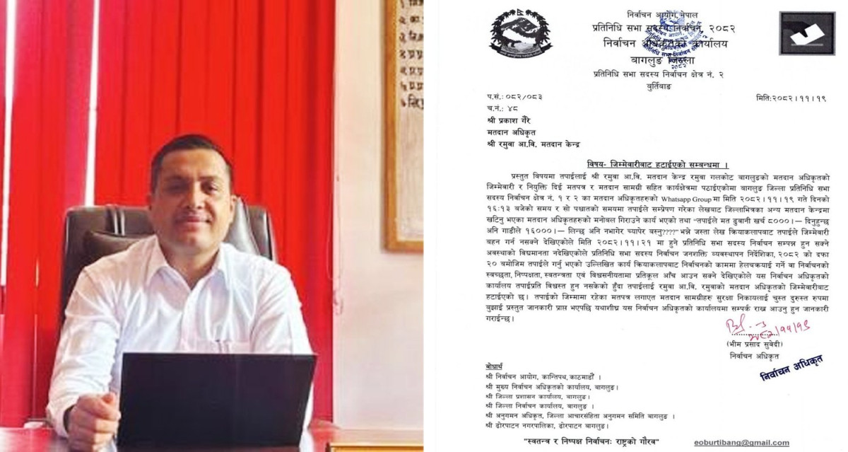 मतदान अधिकृतको जिम्मेवारी खोसियो