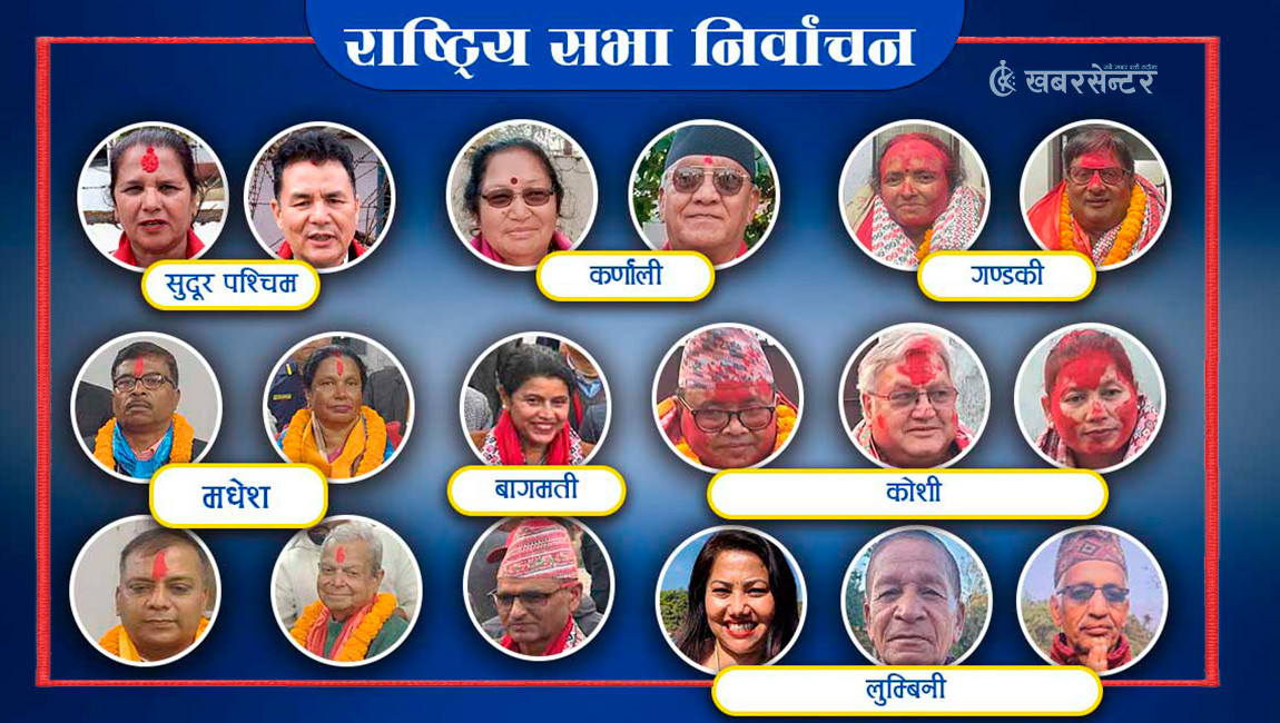 आज शपथ ग्रहण गरेका १८ जना राष्ट्रियसभा सदस्य को कस्ता ?