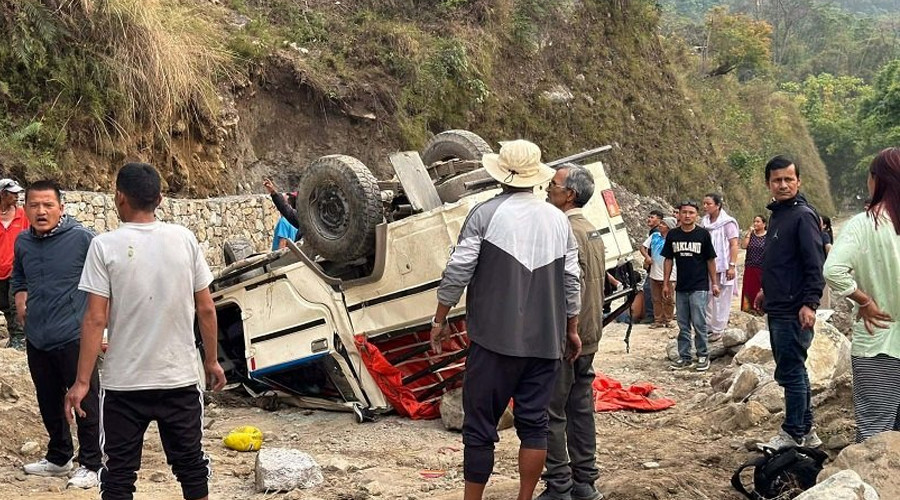 लमजुङमा जिप दुर्घटना हुँदा २ को मृत्यु, १२ जना घाइते
