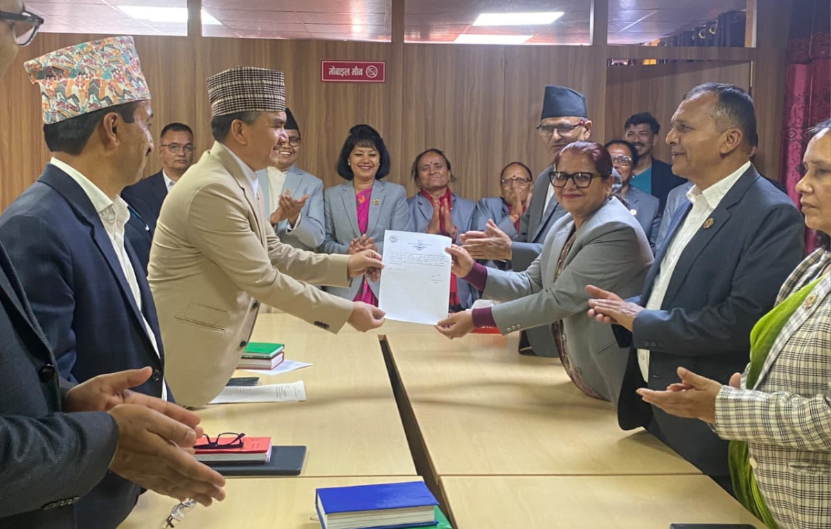 एमालेकी लीला कुमारी भण्डारीद्वारा राष्ट्रिय सभा उपाध्यक्षमा मनोनयन दर्ता