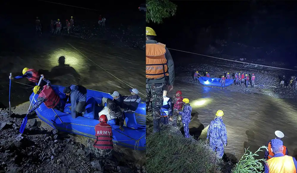 रोशी खोलामा फसेका ८९ यात्रुको सकुशल उद्धार