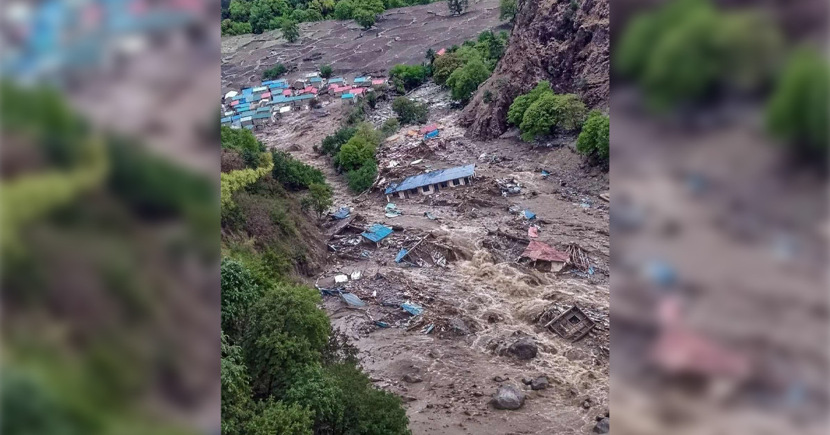 हुम्लाको नेप्का गाउँमा पहिरोले विद्यालय भवन बगायो