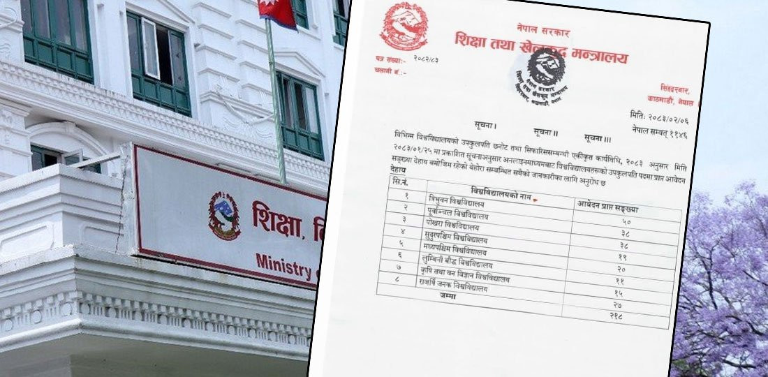 विश्वविद्यालयको उपकुलपतिका लागि प्राप्त आवेदनमाथि छानबिन सुरु