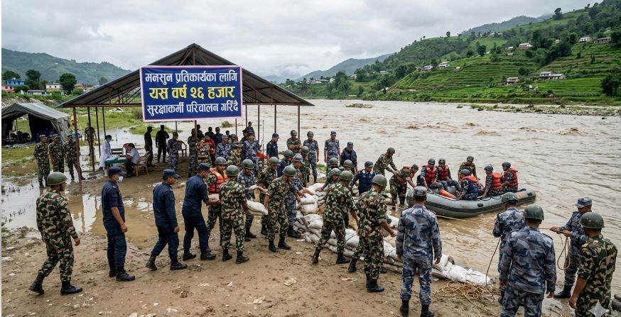 मनसुन प्रतिकार्यका लागि यस वर्ष २६ हजार सुरक्षाकर्मी परिचालन गरिने