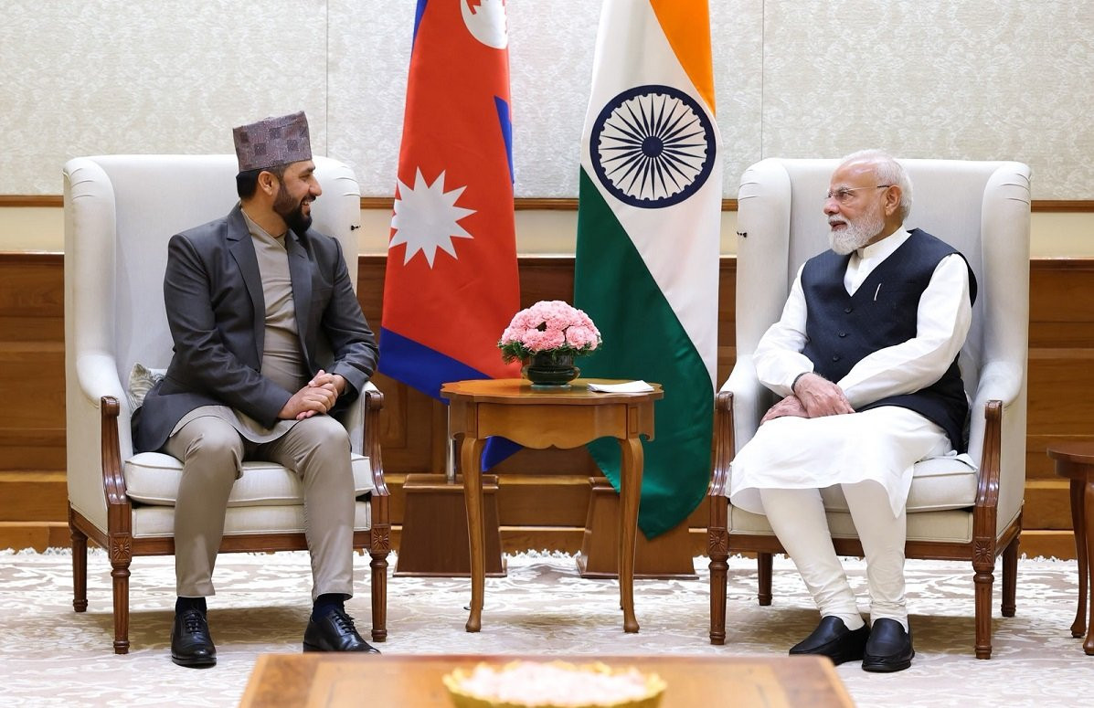 रास्वपा सभापति रवि लामिछाने र भारतीय प्रधानमन्त्री नरेन्द्र मोदीबिच भेटवार्ता