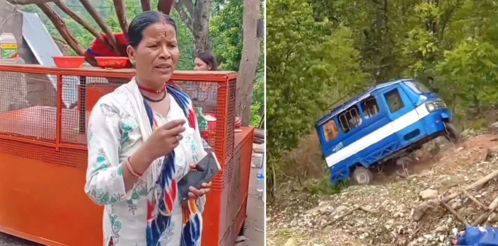 कैलालीमा वन अतिक्रमण हटाइरहेका कर्मचारीले टेम्पो नै भिरमा खसालेपछि…
