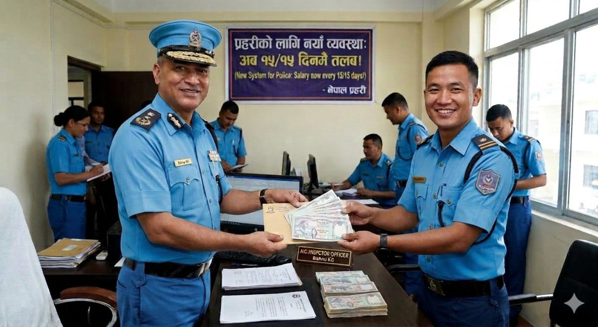 नेपाल प्रहरीको तलब अब महिनामा दुई पटक भुक्तानी हुने (पत्रसहित)